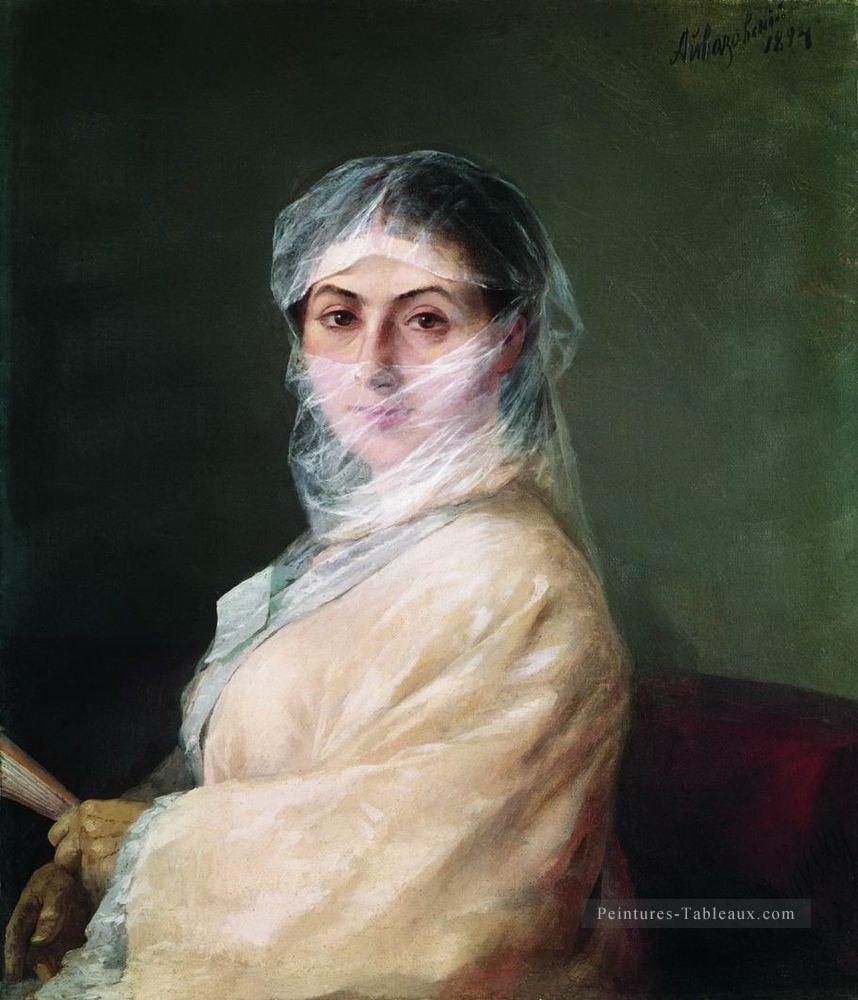 portrait de l’artiste épouse anna burnazyan Ivan Aivazovsky Peintures à l'huile